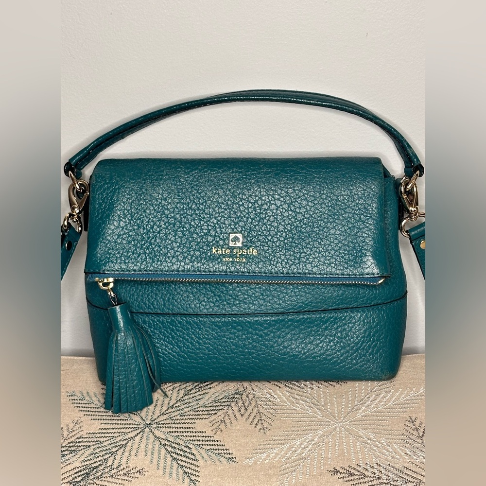 KATE SPADE NEW YORK SOUTHPORT AVE  CARMEN GREEN HAND BAG CROSSBODY - Picture 2 of 15